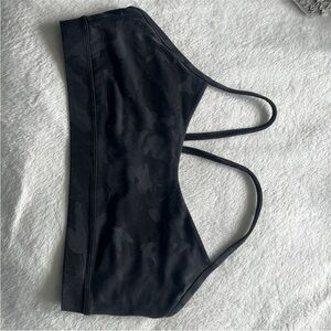 LULULEMON BLACK CAMO Racerback sports bra